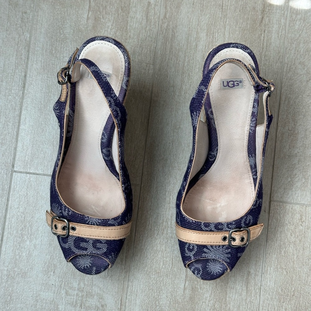 Ugg Noella peep toe wedge heels - 8.5